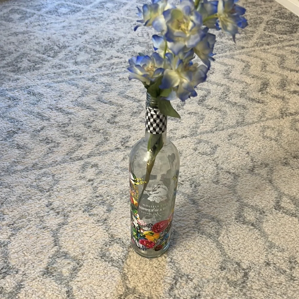 Faux Blue Flowers
